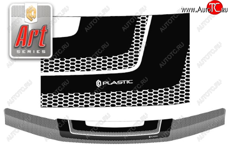 2 399 р. Дефлектор капота CA-Plastiс  Nissan Pathfinder  R51 (2009-2014) рестайлинг (Серия Art серебро)  с доставкой в г. Кемерово