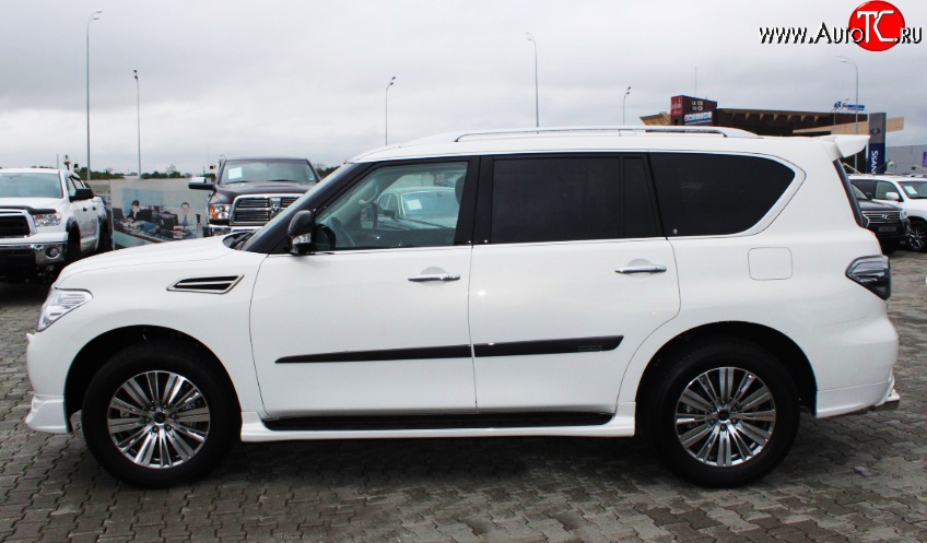 28 999 р. Молдинги (накладки на двери) Impul v2 Nissan Patrol 6 Y62 дорестайлинг (2010-2014) (Неокрашенные)  с доставкой в г. Кемерово