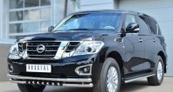 14 999 р. Защита порогов из круглой трубы диаметром 42 мм (рестайлинг) SLITKOFF  Nissan Patrol  6 (2010-2014) Y62 дорестайлинг  с доставкой в г. Кемерово. Увеличить фотографию 3