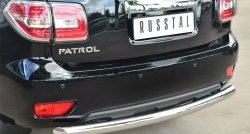 15 249 р. Защита заднего бампера (Ø76 мм, нержавейка) SLITKOFF  Nissan Patrol  6 (2014-2017) Y62 рестайлинг  с доставкой в г. Кемерово. Увеличить фотографию 2