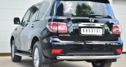 15 249 р. Защита заднего бампера (Ø76 мм, нержавейка) SLITKOFF  Nissan Patrol  6 (2014-2017) Y62 рестайлинг  с доставкой в г. Кемерово. Увеличить фотографию 4