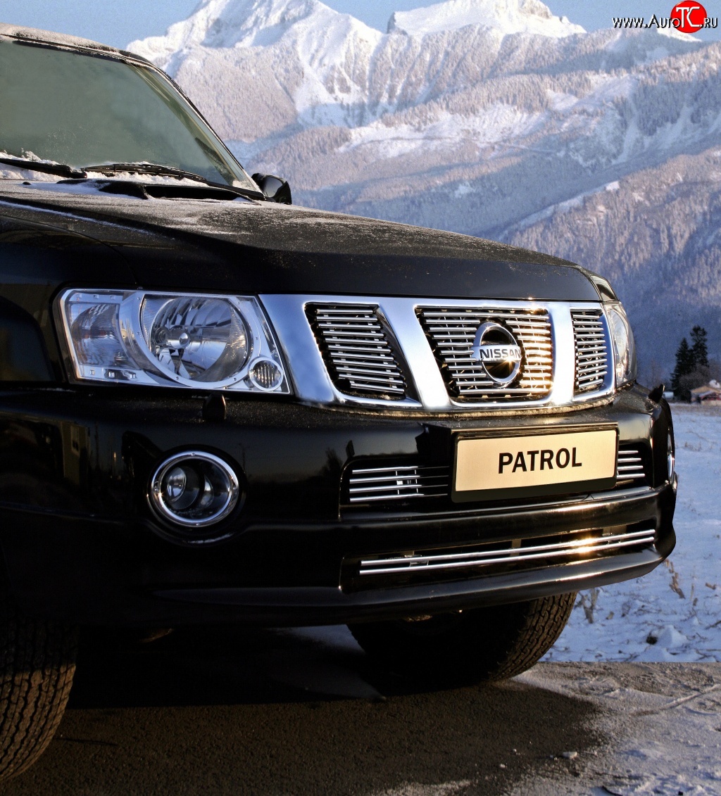 6 399 р. Декоративная вставка воздухозаборника (рестайлинг) Berkut Nissan Patrol 5 Y61 2-ой рестайлинг (2004-2010)  с доставкой в г. Кемерово