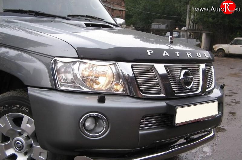 4 399 р. Декоративная вставка воздухозаборника Berkut Nissan Patrol 5 Y61 2-ой рестайлинг (2004-2010)  с доставкой в г. Кемерово