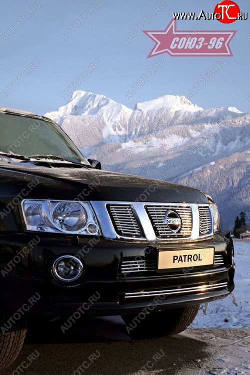 4 139 р. Декоративные элементы воздухозаборника Souz-96 (d10) (рестайлинг).  Nissan Patrol  5 (2004-2010) Y61 2-ой рестайлинг  с доставкой в г. Кемерово