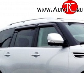 1 449 р. Комплект дефлекторов окон SkyLine Nissan Patrol 6 Y62 дорестайлинг (2010-2014)  с доставкой в г. Кемерово