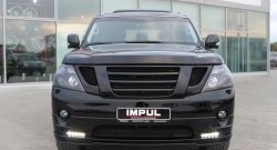 64 549 р. Накладка на передний бампер Impul Nissan Patrol 6 Y62 дорестайлинг (2010-2014) (Неокрашенная)  с доставкой в г. Кемерово. Увеличить фотографию 3