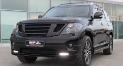 64 549 р. Накладка на передний бампер Impul Nissan Patrol 6 Y62 дорестайлинг (2010-2014) (Неокрашенная)  с доставкой в г. Кемерово. Увеличить фотографию 2