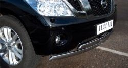 17 999 р. Защита переднего бампера (2 трубыØ75х42 мм, нержавейка) Russtal Nissan Patrol 6 Y62 дорестайлинг (2010-2014)  с доставкой в г. Кемерово. Увеличить фотографию 2