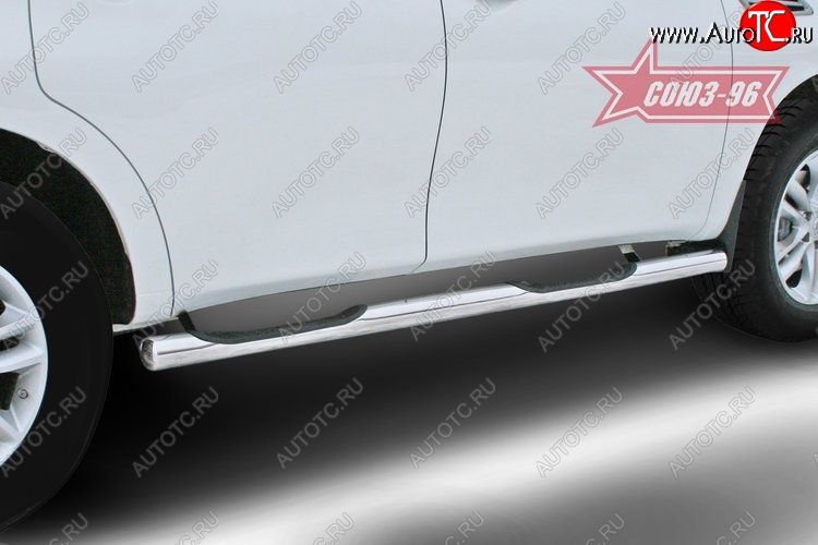 23 894 р. Защита порогов с проступью Souz-96 (d76)  Nissan Patrol  6 (2010-2014) Y62 дорестайлинг  с доставкой в г. Кемерово