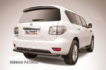 Защита задняя Slitkoff Nissan Patrol  6 (2010-2014) Y62 дорестайлинг