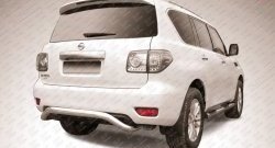 Фигурная защита заднего бампера диаметром 76 мм Slitkoff Nissan Patrol  6 (2010-2014) Y62 дорестайлинг