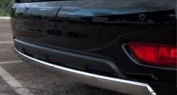 11 599 р. Защита заднего бампера из овальной трубы диаметром 75x42 мм Russtal Nissan Patrol 6 Y62 дорестайлинг (2010-2014)  с доставкой в г. Кемерово. Увеличить фотографию 3