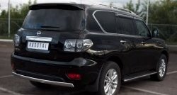 11 599 р. Защита заднего бампера из овальной трубы диаметром 75x42 мм Russtal Nissan Patrol 6 Y62 дорестайлинг (2010-2014)  с доставкой в г. Кемерово. Увеличить фотографию 4