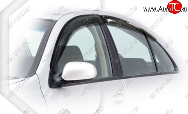 2 159 р. Дефлектора окон CA-Plastic  Nissan Primera ( седан,  2 седан) (1995-2002) P11 дорестайлинг, P11 рестайлинг (Classic полупрозрачный, Без хром.молдинга)  с доставкой в г. Кемерово