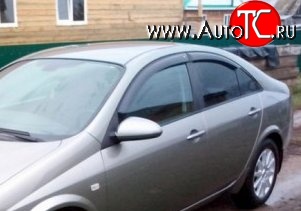 1 059 р. Комплект дефлекторов окон (ветровиков) Russtal Nissan Primera 3 седан P12 (2001-2008)  с доставкой в г. Кемерово