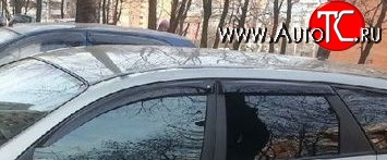 1 059 р. Комплект дефлекторов окон (ветровиков) 4 шт. Russtal Nissan Primera 3 седан P12 (2001-2008)  с доставкой в г. Кемерово