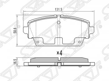 Колодки тормозные SAT (передние, 1.6/1.8) Nissan Primera ( 3 седан,  3 универсал) - Tino