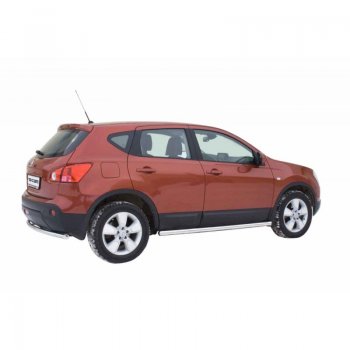 Защита порогов ТехноСфера (Техно Сфера) (нержавейка, 63.5 mm) Nissan Qashqai  1 (2007-2013) дорестайлинг, J10 рестайлинг