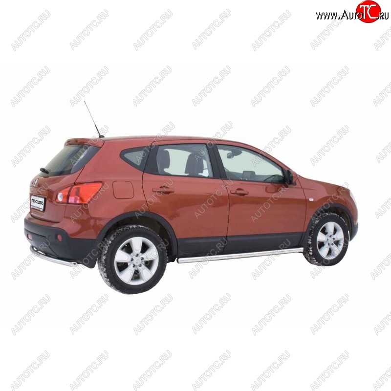 30 999 р. Защита порогов ТехноСфера (Техно Сфера) (нержавейка, 63.5 mm) Nissan Qashqai 1 дорестайлинг (2007-2010)  с доставкой в г. Кемерово