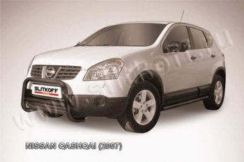 16 899 р. Кенгурятник d57 низкий  Nissan Qashqai  1 (2007-2010) дорестайлинг (Цвет: серебристый)  с доставкой в г. Кемерово. Увеличить фотографию 1