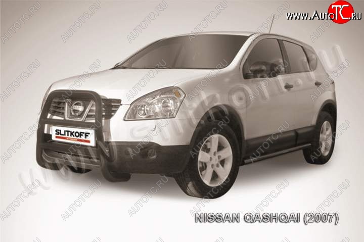 18 399 р. Кенгурятник d57 высокий  Nissan Qashqai  1 (2007-2010) дорестайлинг (Цвет: серебристый)  с доставкой в г. Кемерово