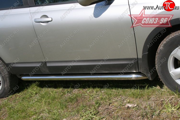 11 069 р. Защита порогов Souz-96 (d60) Nissan Qashqai 1 дорестайлинг (2007-2010)  с доставкой в г. Кемерово