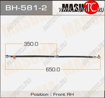 1 599 р. Правый передний тормозной шланг MASUMA Nissan Qashqai 1 J10 рестайлинг (2010-2013)  с доставкой в г. Кемерово