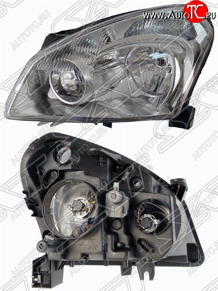 5 199 р. Левая фара передняя SAT (с электрокорректором) Nissan Qashqai 1 дорестайлинг (2007-2010)  с доставкой в г. Кемерово