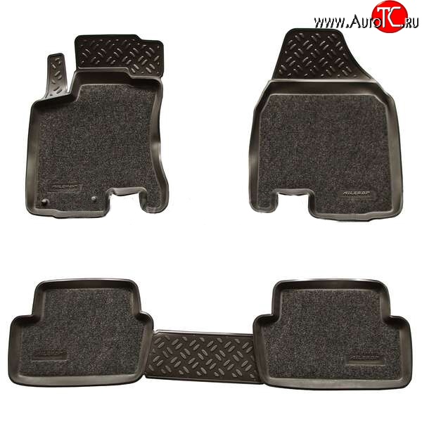 1 649 р. Комплект ковриков в салон Aileron 4 шт. (полиуретан, покрытие Soft)  Nissan Qashqai  1 (2007-2010) дорестайлинг  с доставкой в г. Кемерово