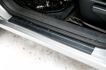 859 р. Накладки порожков салона RA Nissan Qashqai 1 дорестайлинг (2007-2010) (Передние)  с доставкой в г. Кемерово. Увеличить фотографию 2
