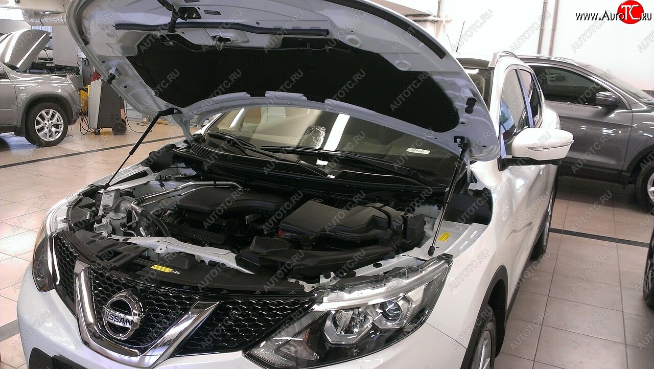 2 049 р. Упоры капота Russtal Nissan Qashqai 2 J11 рестайлинг (2017-2022)  с доставкой в г. Кемерово