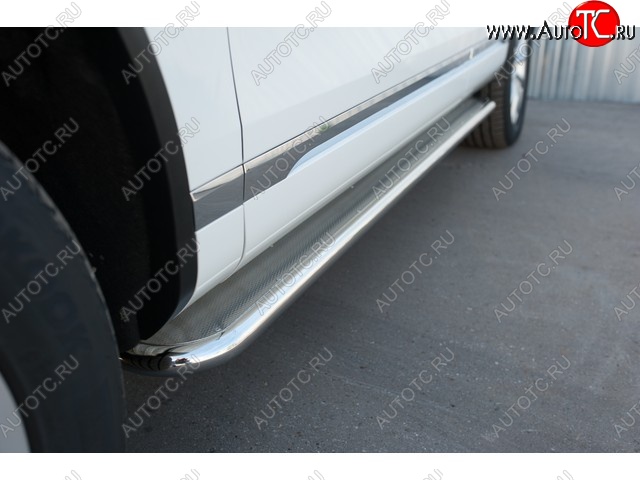 35 549 р. Защита порогов из круглой трубы диаметром 42 мм SLITKOFF v3 Nissan Qashqai 2 J11 дорестайлинг (2013-2019)  с доставкой в г. Кемерово