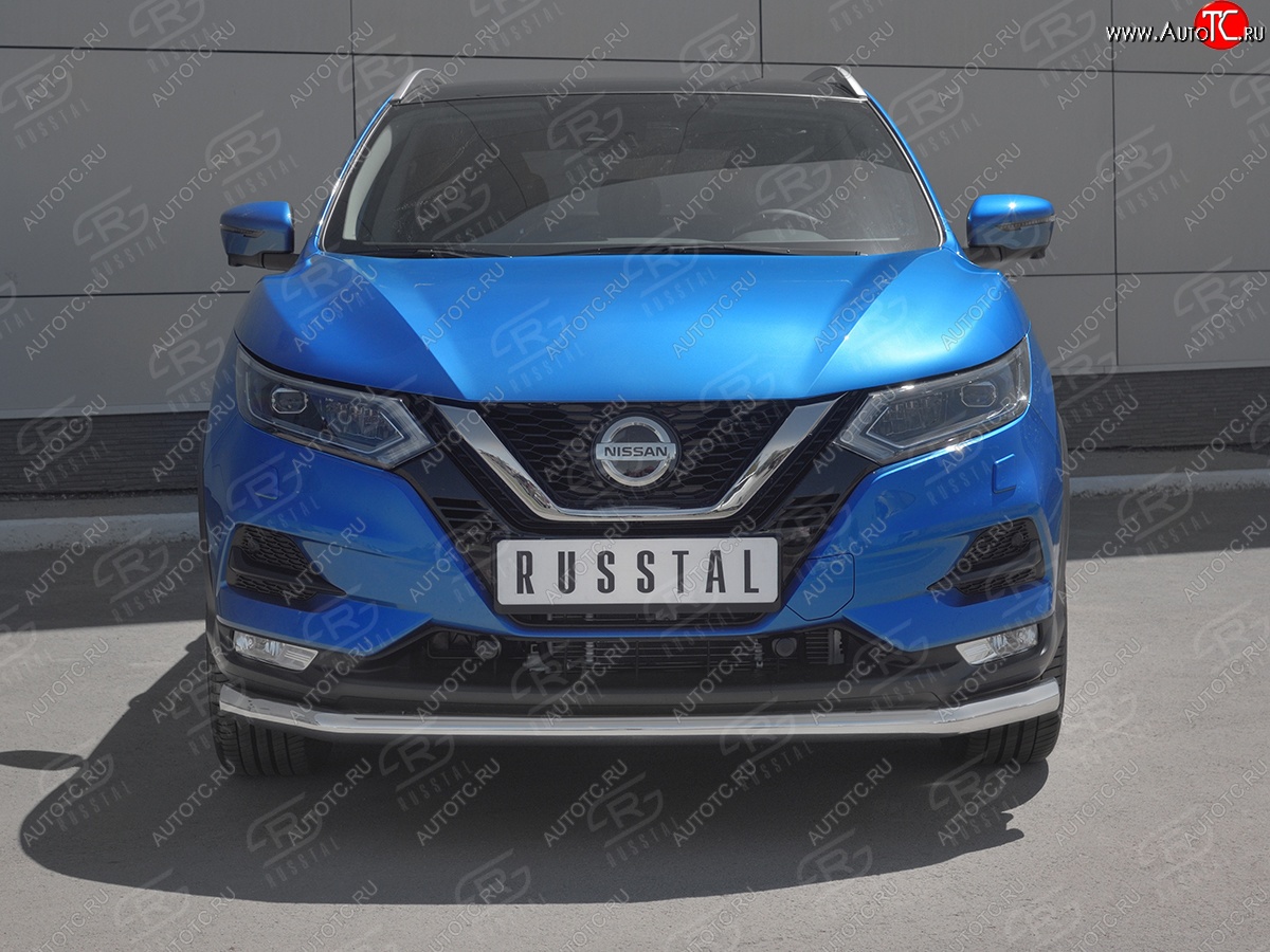 14 849 р. Защита переднего бампера (Ø 63 мм, нержавейка) SLITKOFF  Nissan Qashqai  2 (2017-2022) J11 рестайлинг  с доставкой в г. Кемерово