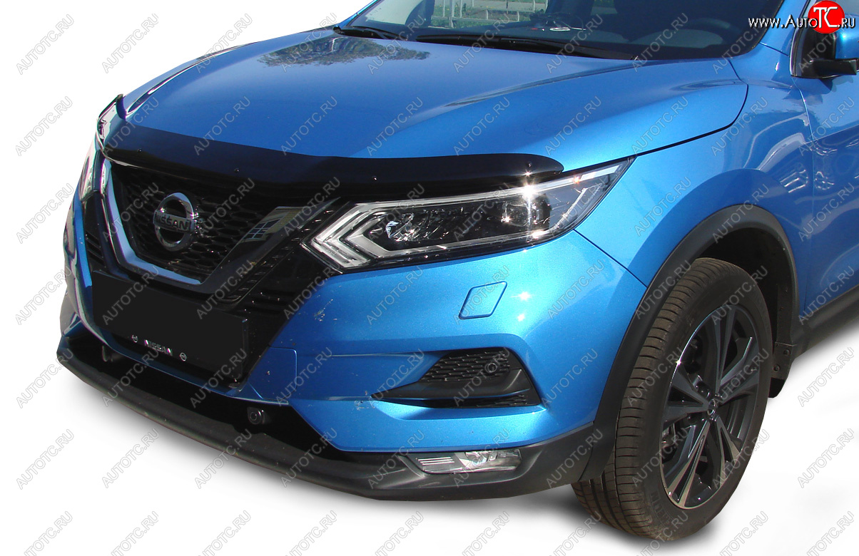 3 299 р. Дефлектор капота SIM  Nissan Qashqai  2 (2017-2022) J11 рестайлинг  с доставкой в г. Кемерово