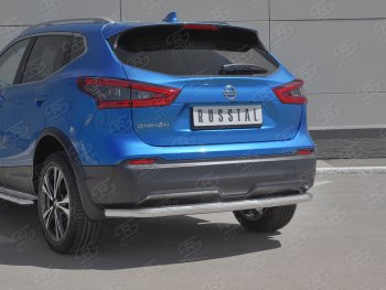 15 749 р. Защита заднего бампера (Ø63 мм, нержавейка) SLITKOFF Nissan Qashqai 2 J11 рестайлинг (2017-2022)  с доставкой в г. Кемерово. Увеличить фотографию 2