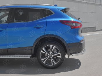 15 749 р. Защита заднего бампера (Ø63 мм, нержавейка) SLITKOFF Nissan Qashqai 2 J11 рестайлинг (2017-2022)  с доставкой в г. Кемерово. Увеличить фотографию 3