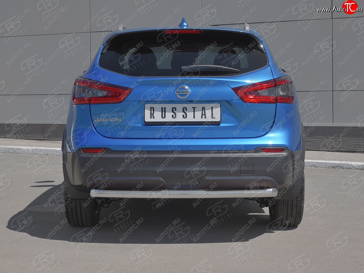 13 999 р. Защита заднего бампера (Ø63 мм, нержавейка) SLITKOFF  Nissan Qashqai  2 (2017-2022) J11 рестайлинг  с доставкой в г. Кемерово