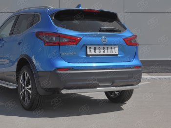 13 999 р. Защита заднего бампера (Ø63 мм, нержавейка) SLITKOFF  Nissan Qashqai  2 (2017-2022) J11 рестайлинг  с доставкой в г. Кемерово. Увеличить фотографию 2