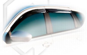 Дефлектора окон CA-Plastiс Nissan Qashqai +2 1 J10 дорестайлинг (2008-2010) (Classic полупрозрачный, Без хром.молдинга)