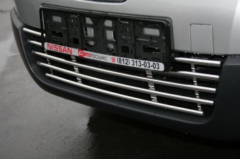 5 499 р. Декоративный элемент нижнего воздухозаборника Souz96 хром (d16) Nissan Qashqai +2 1 J10 дорестайлинг (2008-2010)  с доставкой в г. Кемерово. Увеличить фотографию 1