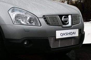 2 564 р. Декоративный элемент воздухозаборника Souz96 хром (d10) Nissan Qashqai +2 1 J10 дорестайлинг (2008-2010)  с доставкой в г. Кемерово. Увеличить фотографию 1