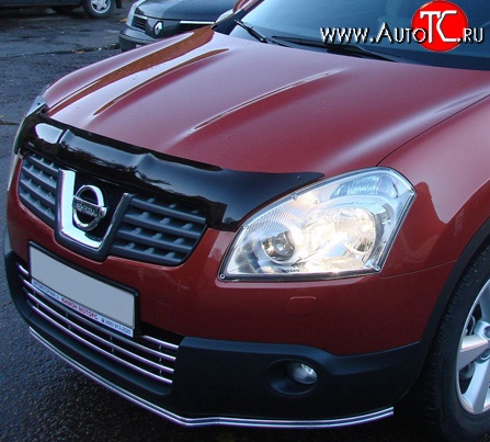 3 299 р. Дефлектор капота NovLine Nissan Qashqai +2 1 J10 дорестайлинг (2008-2010)  с доставкой в г. Кемерово