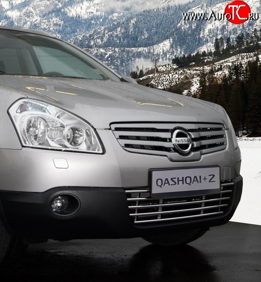 4 409 р. Декоративная вставка воздухозаборника Novline (d16 мм) Nissan Qashqai +2 1 J10 дорестайлинг (2008-2010)  с доставкой в г. Кемерово