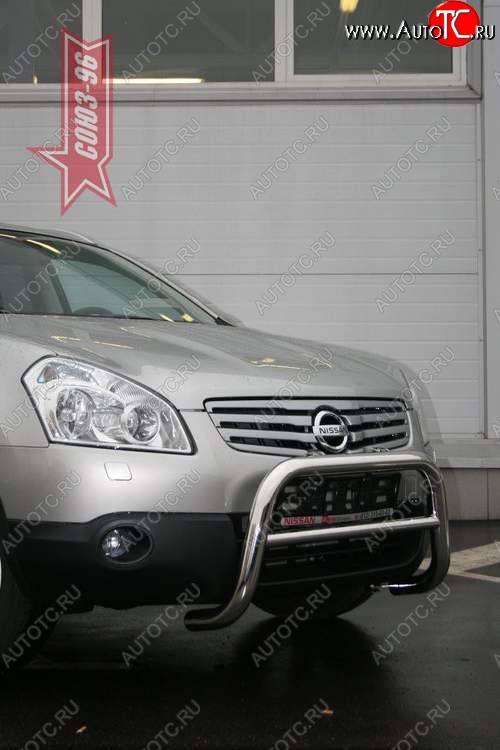 10 889 р. Защита переднего бампера Souz-96 (d60) Nissan Qashqai +2 1 J10 дорестайлинг (2008-2010)  с доставкой в г. Кемерово