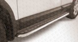 Широкая защита порогов Slitkoff Nissan Qashqai +2  1 (2008-2010) J10 дорестайлинг