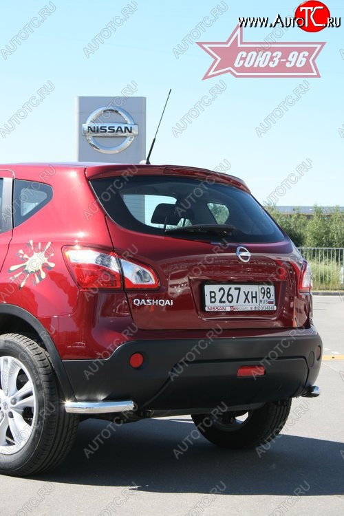 9 179 р. Защита заднего бампера из боковых уголков Souz-96 (d60) Nissan Qashqai +2 1 J10 дорестайлинг (2008-2010)  с доставкой в г. Кемерово