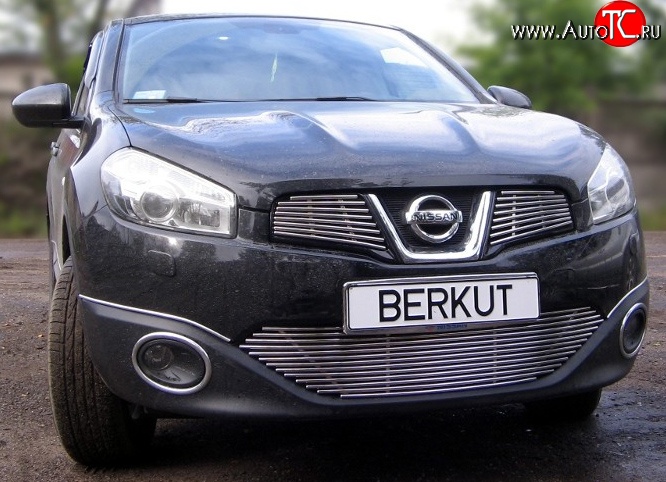 4 399 р. Декоративная вставка решетки радиатора Berkut Nissan Qashqai 1 J10 рестайлинг (2010-2013)  с доставкой в г. Кемерово