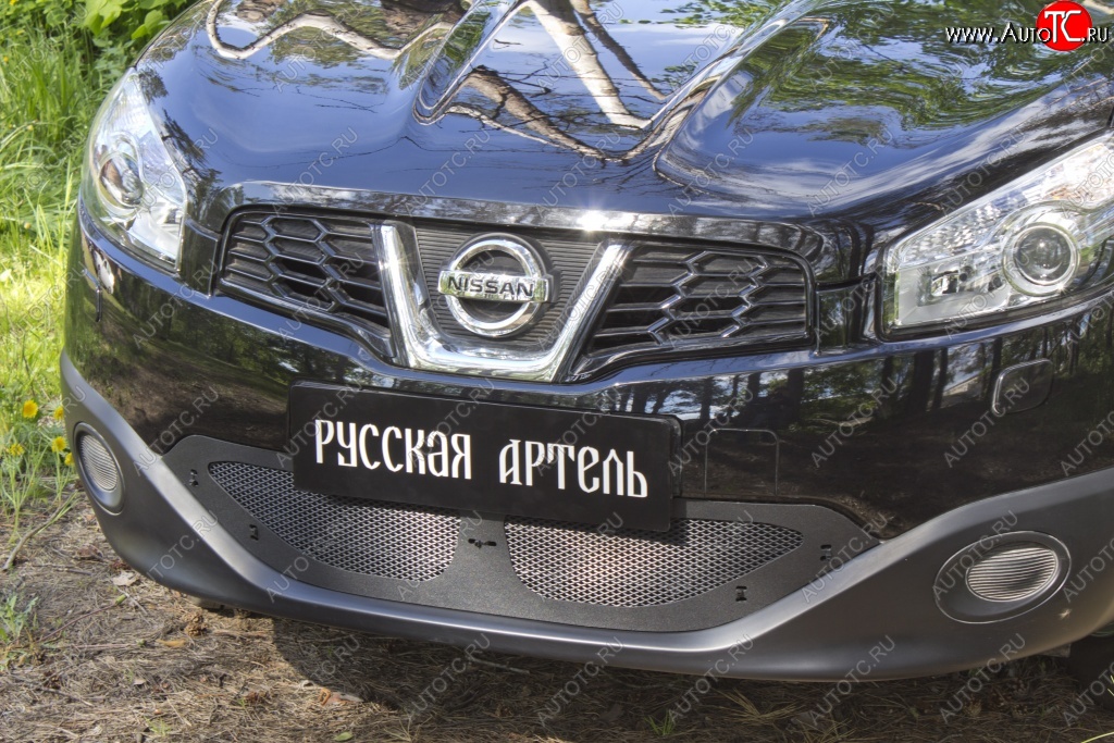 2 399 р. Защитная сетка решетки переднего бампера РА Nissan Qashqai 1 J10 рестайлинг (2010-2013)  с доставкой в г. Кемерово