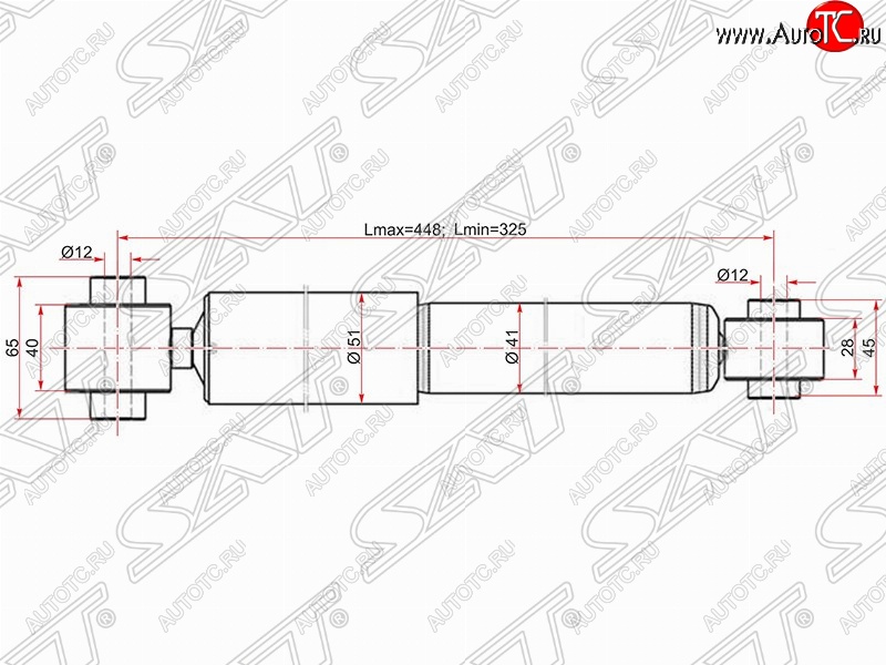 2 039 р. Амортизатор задний SAT  Nissan Qashqai  1 (2007-2013) дорестайлинг, J10 рестайлинг  с доставкой в г. Кемерово