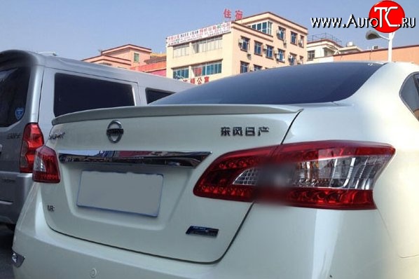 2 699 р. Лип спойлер M-VRS Nissan Sentra 7 B17 (2014-2017) (Неокрашенный)  с доставкой в г. Кемерово